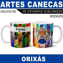 Estampas Canecas Sublimação Orixás Kit 2 Png Mockups