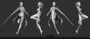 Star Wars Bastila Shan (washed) Stl Obj Impresión 3d