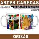 Estampas Canecas Sublimação Orixás Kit 2 Png Mockups
