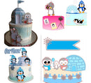 Arquivo  Corte Topo De Bolo - Pinguim 07 Temas Combo