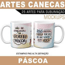 Pacote Artes Estampas Canecas Páscoa Frases Coloridas Png