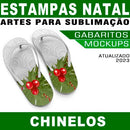 Artes Prontas Chinelos Papai Noel Natal Mockups Gabaritos