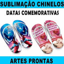Estampas Chinelos Datas Comemorativas Sublimação