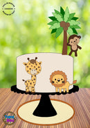 Arquivo De Corte Topo De Bolo Safari Cute