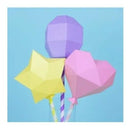 Arquivo Corte Coração Balão E Estrela Low Poly Frete Grátis