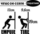 Vinilo De Corte Empuje Y Tire Para Puerta De Negocio