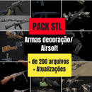 Pack Stl Armas Decorativas E Airsoft Para Impressão 3d