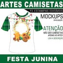 Pacote Artes Camisetas Sublimação Total Festa Junina Mockups