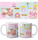 Estampas Nascimento Recem Nascido Sublimação Canecas Mockups