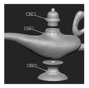 Lâmpada Mágica Aladdin - Arquivo Obj - Impressão 3d