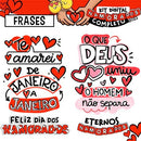 Kit Digital Pandoca Dia Dos Namorados 2023 Frases Coloridas