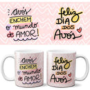 Estampas Canecas Sublimação Dia Dos Avós Mockups Avô Avó