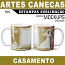 Pacote Artes Estampas Noivo Noiva Png Canecas Casamento