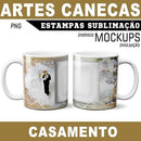 Pacote Artes Estampas Noivo Noiva Png Canecas Casamento