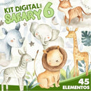 Kit Digital África Safari Aquarela 6a