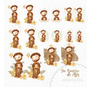 Kit Digital Santinhos São Francisco De Assis Aquarela Png