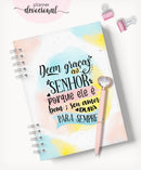 Planner Devocional Deem Graças Ao Senhor - Arquivo Digital