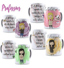 Pack Artes Vetores Caneca Profissões Cute + Bônus Em Dobro