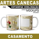 Pacote Artes Estampas Noivo Noiva Png Canecas Casamento