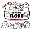 Kit Digital Flork Sem Fundo Lettering Arquivos Png