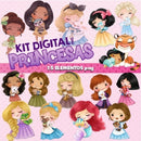 Kit Digital Princesas Da Disney