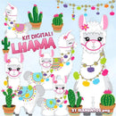 Kit Digital Lhama Aquarela
