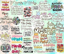 Arquivo Digital Frases Mães Lettering Personalizados Scrap