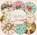 Kit Papel Imágenes Digitales Vintage Relojes Redondos Pared