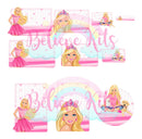 Arquivo Etiqueta Escolar Barbie 5 Studio, Pdf, Png E Cdr