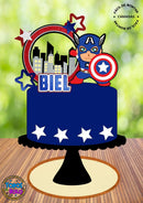 Arquivo De Corte Topo De Bolo Capitão America Cute Camadas