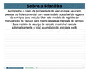 Planilha Registro De Servicos Para Veiculo Em Excel