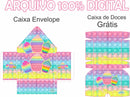 Arquivo Digital Caixa Envelope Mini Caixa Pop It Cor Clara