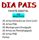 Pack Pacote Sublimação Artes Canecas Dia Dos Pais Cdr