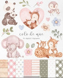 Kit Digital Circo Rosa Aquarelado