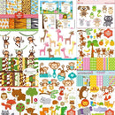 50 Kits Scrapbook Safari Zoo Papel Digital Png + Brinde