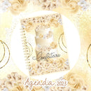 Agenda Datada 2023 Floral Confeiteira - Arquivo Digital