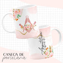 Arquivo Digital Canecas Profissões Floral Alfabeto +5000