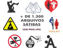 Pacote +1.300 Arquivos Digitais De Sátiras Engraçadas