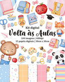 Kit Digital Volta As Aulas Elementos Escolares Em Png