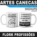 Artes Canecas Flork Profissões Editáveis Corel Mockups