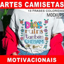 Pacote Artes Camisetas Frases Motivacionais Png Sublimação