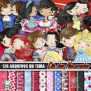 Kit Digital Dia Dos Namorados 126 Arquivos Do Tema + Fontes