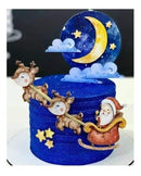 Arquivo De Corte Topo Natal Ceu Estrelado E Lua - Studio