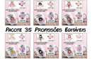 35 Artes De Profissões Femininas Para Canecas De Porcelana