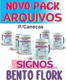 Pack Arquivos Digitais Sublimação Caneca Bento Flork Signos