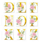 Arquivo Alfabeto Digital Png Completo Floral Dourado E Preto