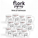 Pack Arte Sublimação Signos Flork C/ Mockup Entrega Imediata