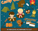 Kit Digital Acampamento Cut Scrapbook Silhouette Arquivo Png