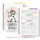 Kit Arquivos Encadernação Caderneta Saúde Cão Gato Pet Love