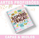 Estampas Capas Cadernos Miolos Profissões Sublimação Mockups